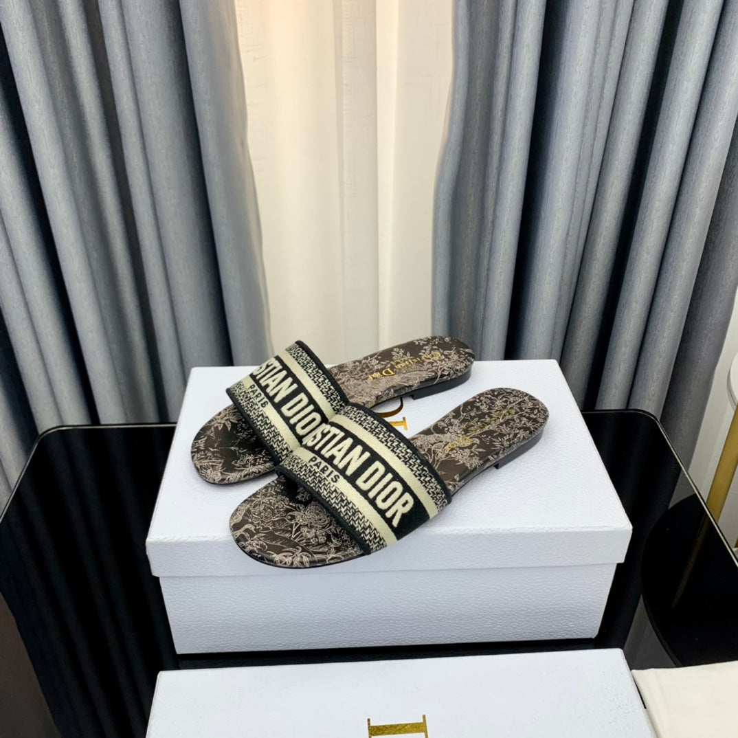 Dior CD Mule Dway Slide 10mm Multi-Motifs Style 70