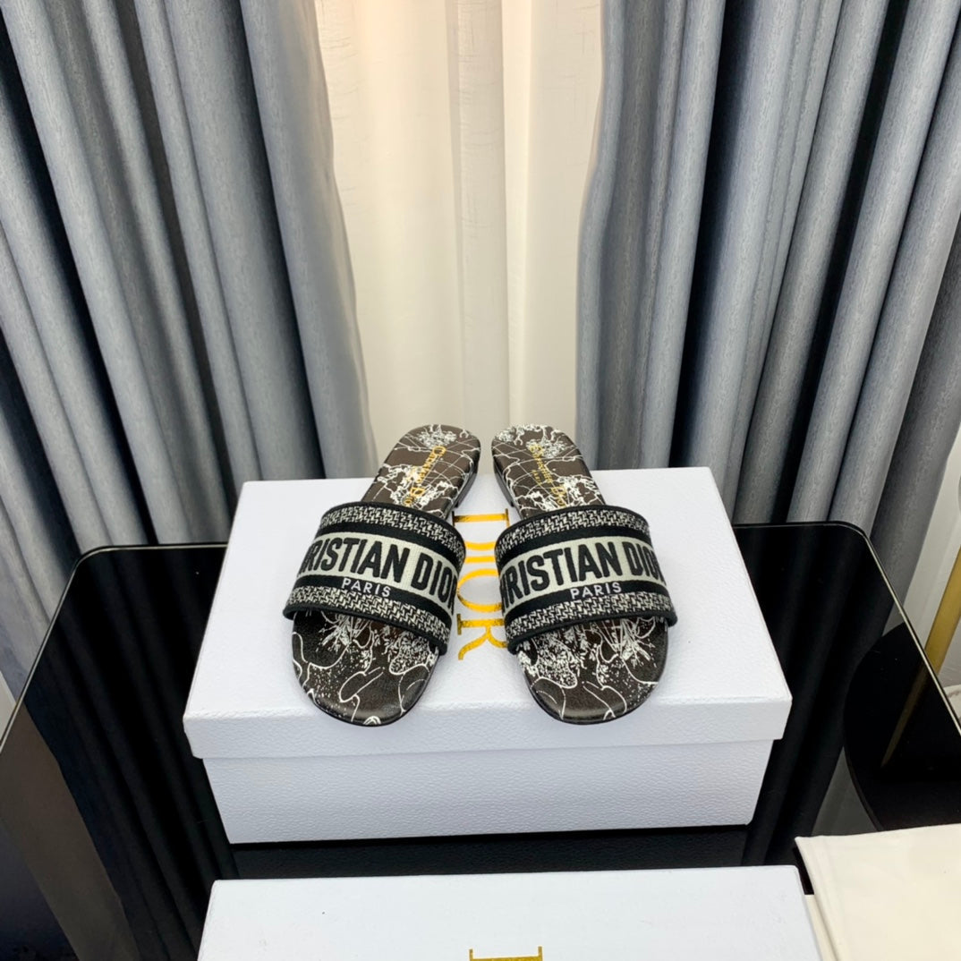 Dior CD Mule Dway Slide 10mm Multi-Motifs Style 57