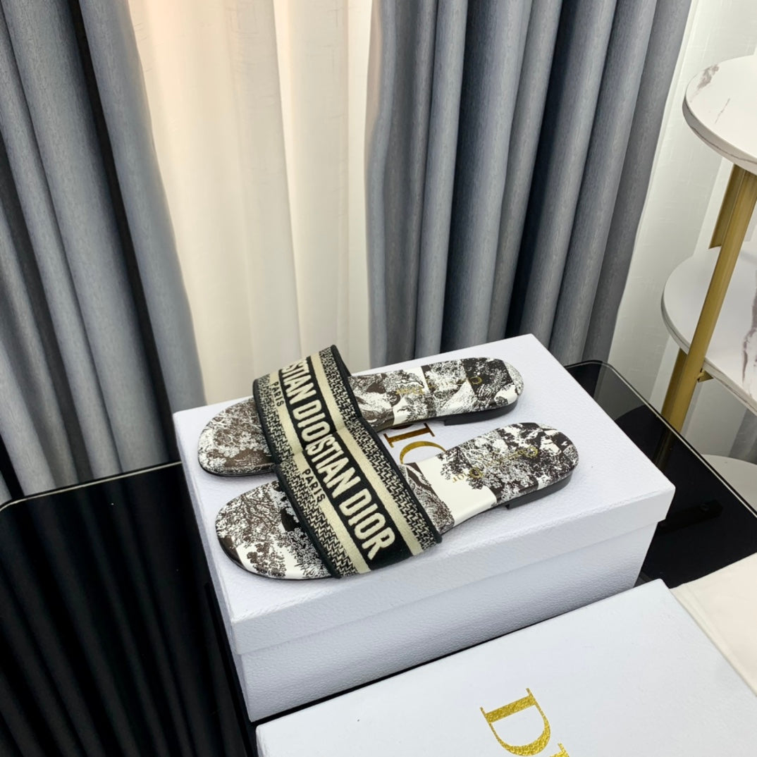 Dior CD Mule Dway Slide 10mm Multi-Motifs Style 55