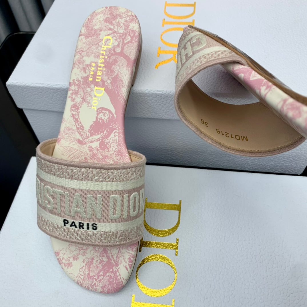 Dior CD Mule Dway Slide 10mm Multi-Motifs Style 52