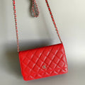 Chanel WOC 19 Red Caviar Silver Hardware