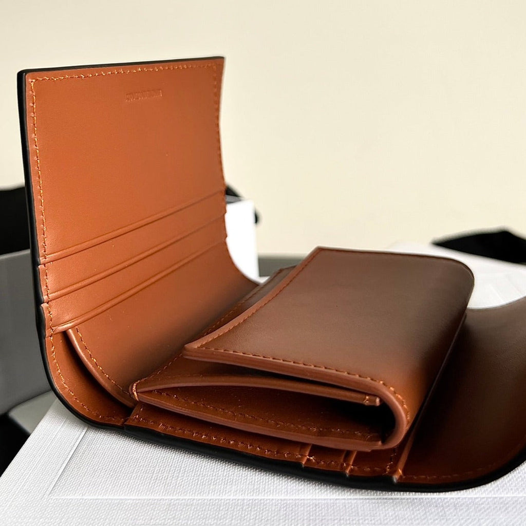 Celine Triomphe 10 Calfskin Wallet Tan