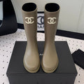 Chanel Rainboot Dark Beige