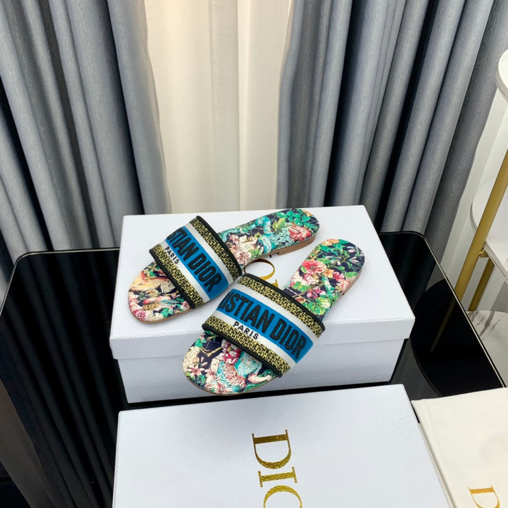Dior CD Mule Dway Slide 10mm Multi-Motifs Style 35