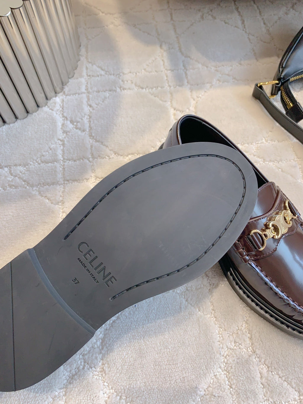 Chanel 25S Arc de Triomphe Loafers in Rosewood Calfskin Gold Hardware