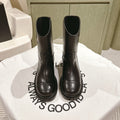 Chanel Short Boots Black Calfskin