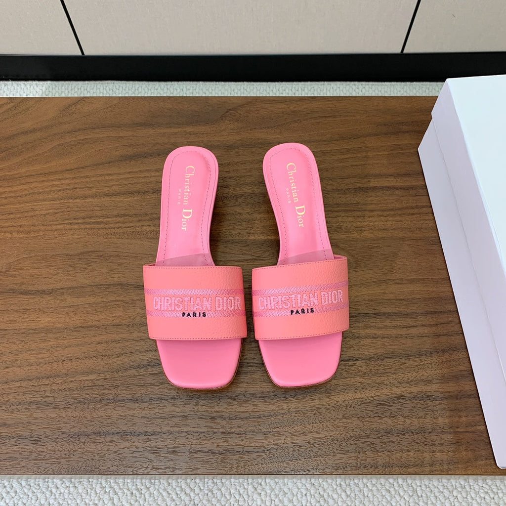 Dior 25S High-Heel Sandals 40 mm in Pink Calfskin