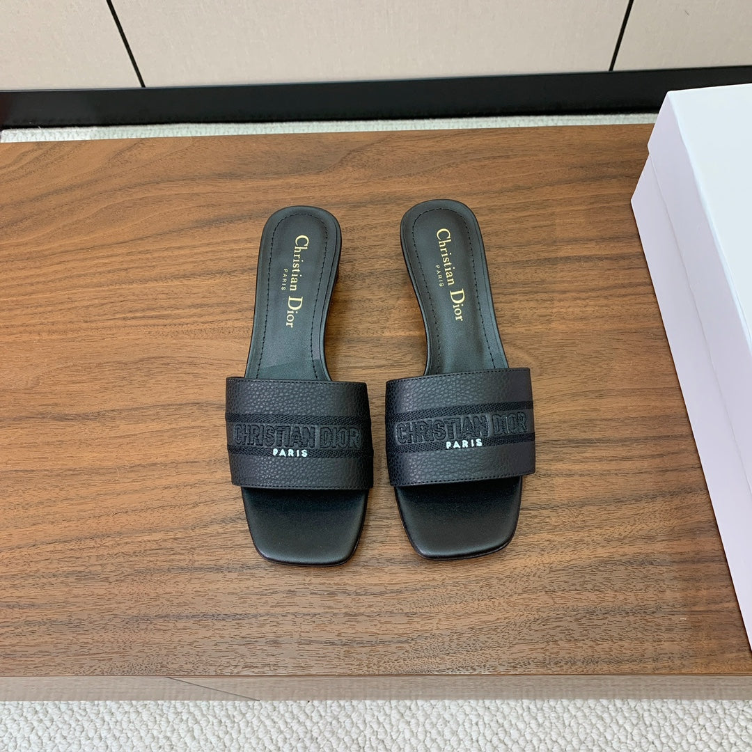 Dior 25S High-Heel Sandals 40 mm in Black Calfskin