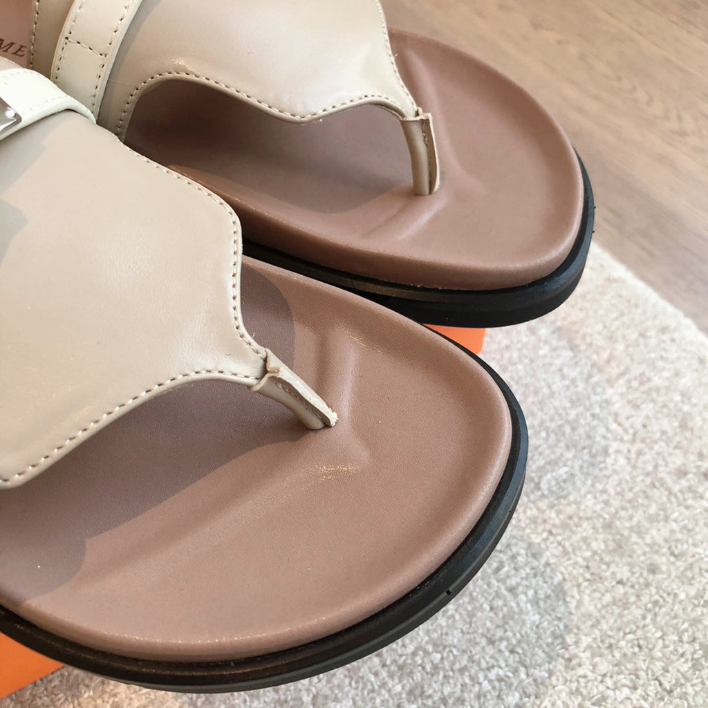 Hermes Empire Sandal Light Brown Mix Cream Calfskin