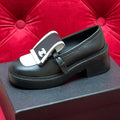 Chanel Moccasin Loafer in Black Mix White Lambskin