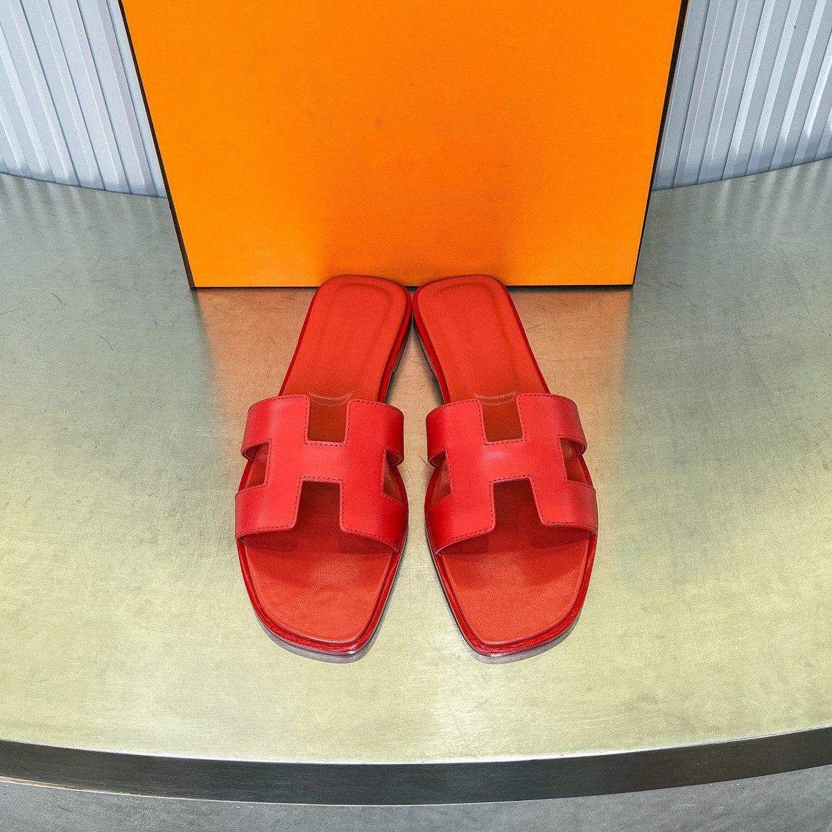 Hermes 0RAN Sandal Red