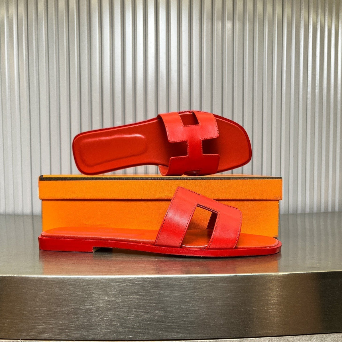 Hermes 0RAN Sandal Red