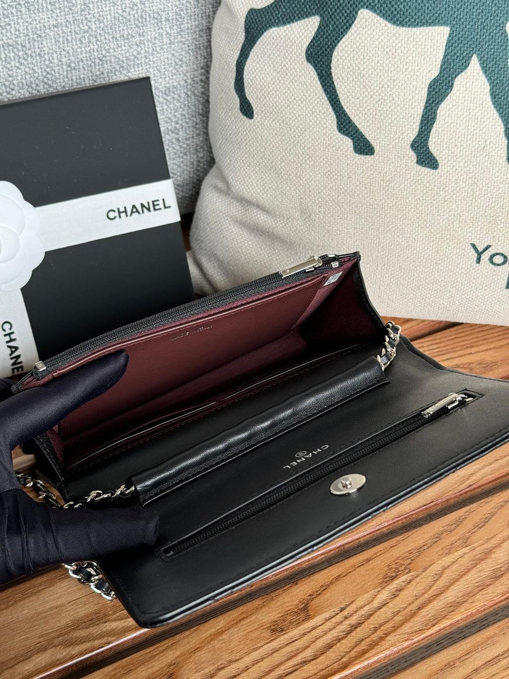 Chanel WOC Entrupy 19 Bag in Black Calfskin