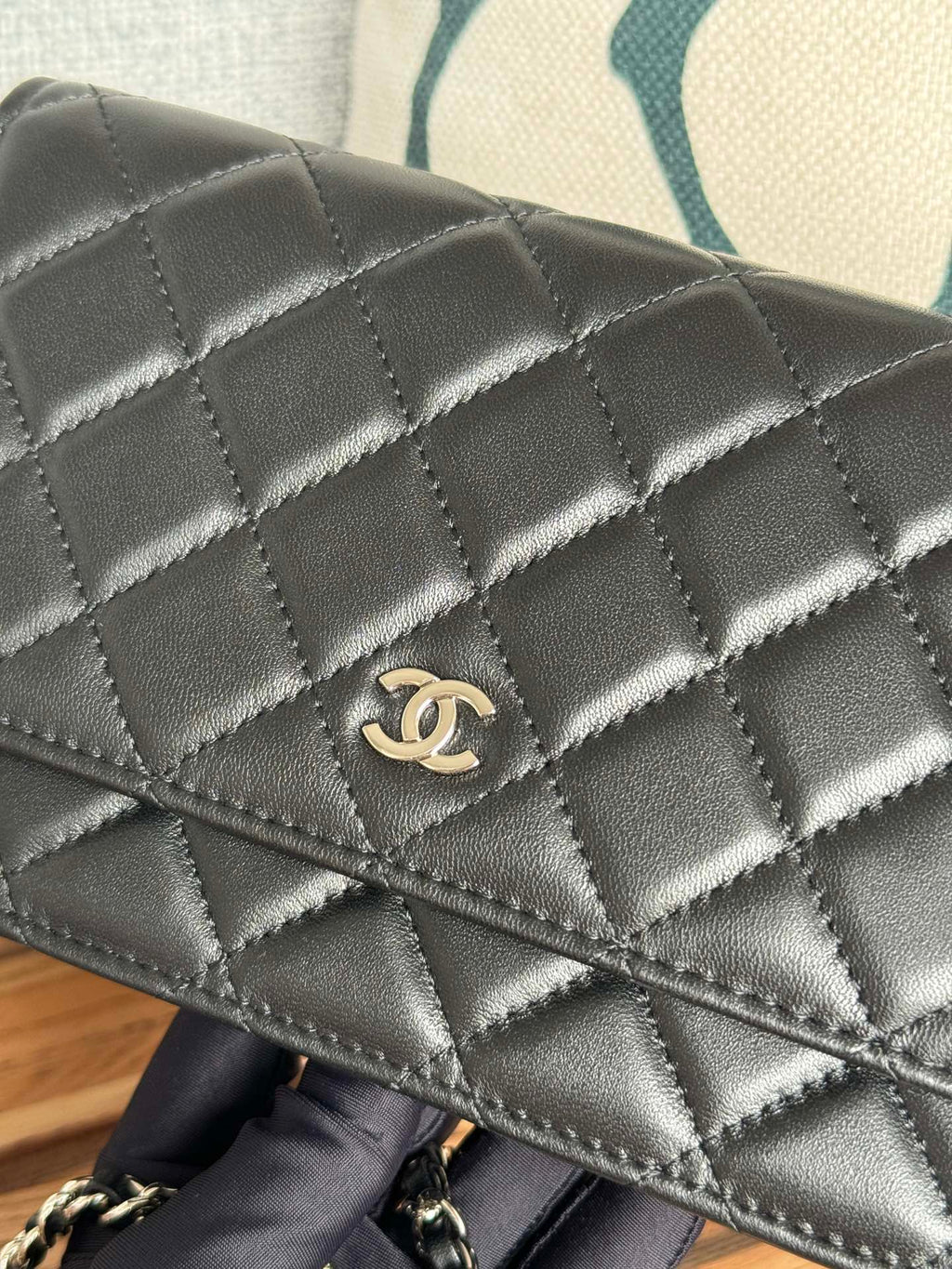 Chanel WOC Entrupy 19 Bag in Black Calfskin