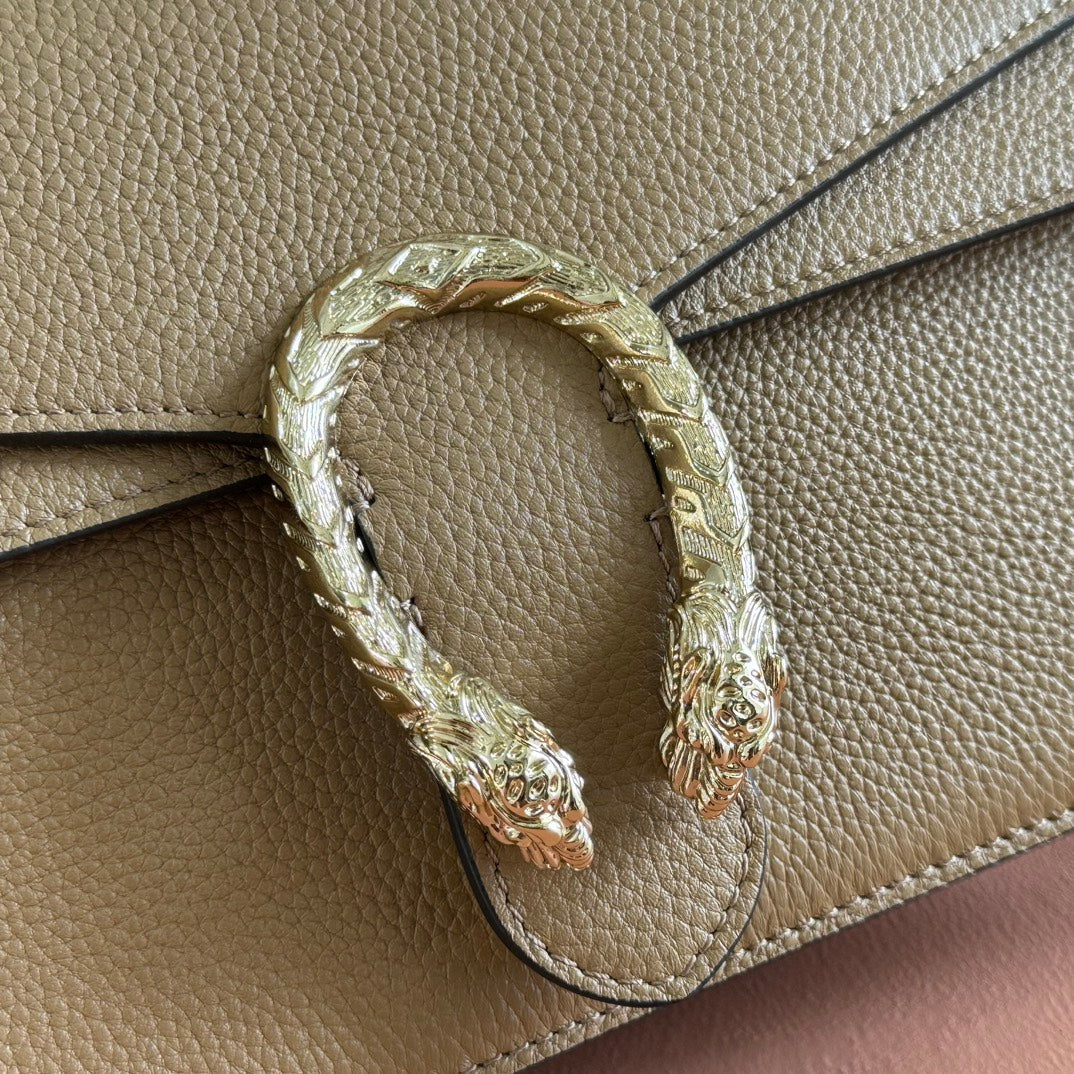 Gucci 25S Dionysus Wallet 28 in Sand Brown Calfskin