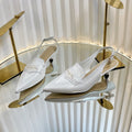 Dior Boy Slingback Pump 35mm 25S in White Calfskin