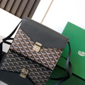 Goyard Chypre Wallet-Pouch 21 in Black Goyardine Canvas and Calfskin
