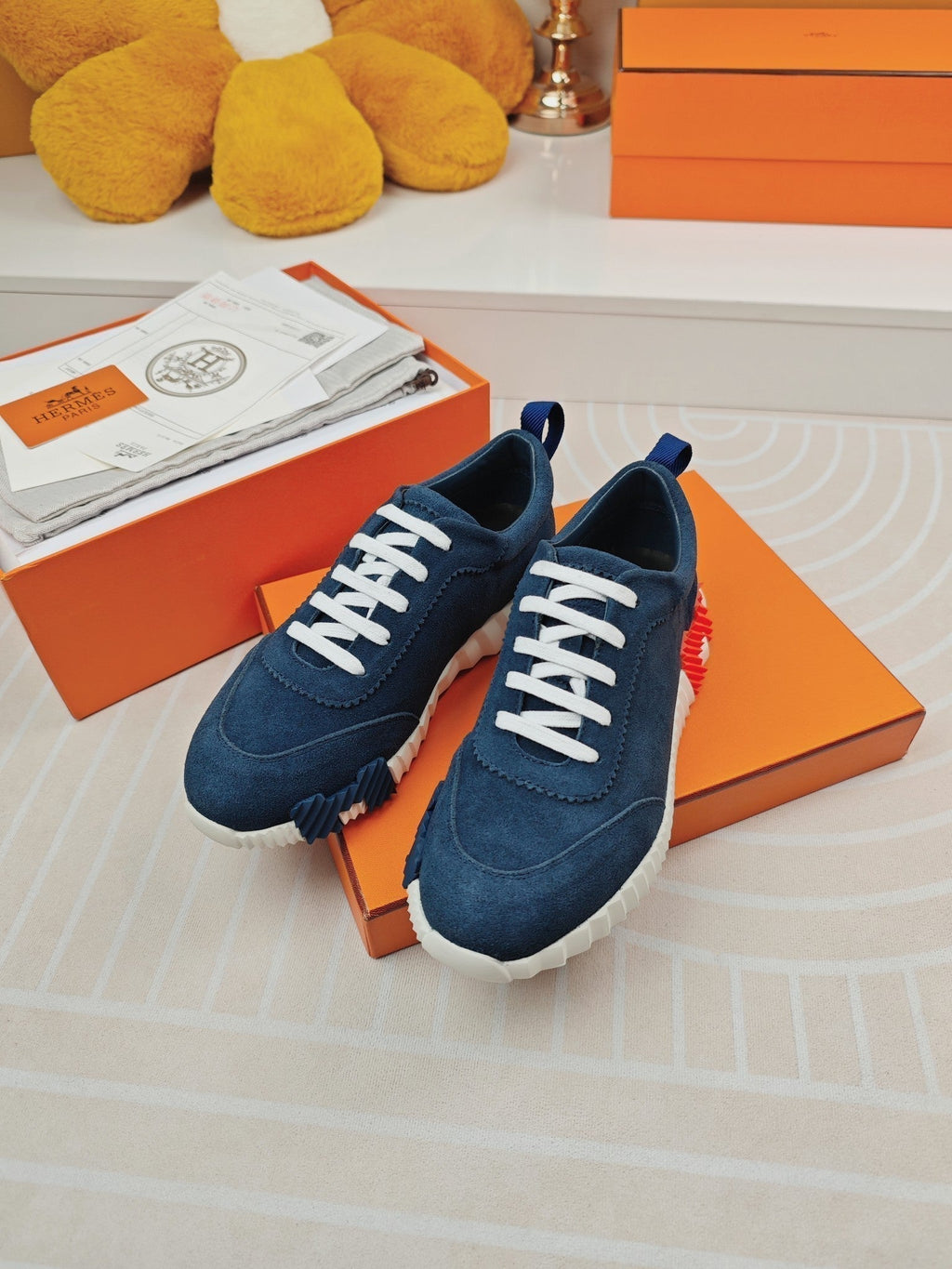 Hermes Bouncing Sneakers Denim Calfskin