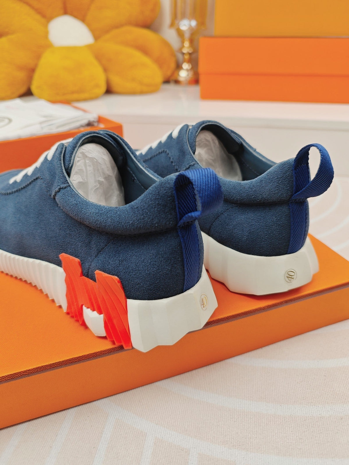 Hermes Bouncing Sneakers Denim Calfskin