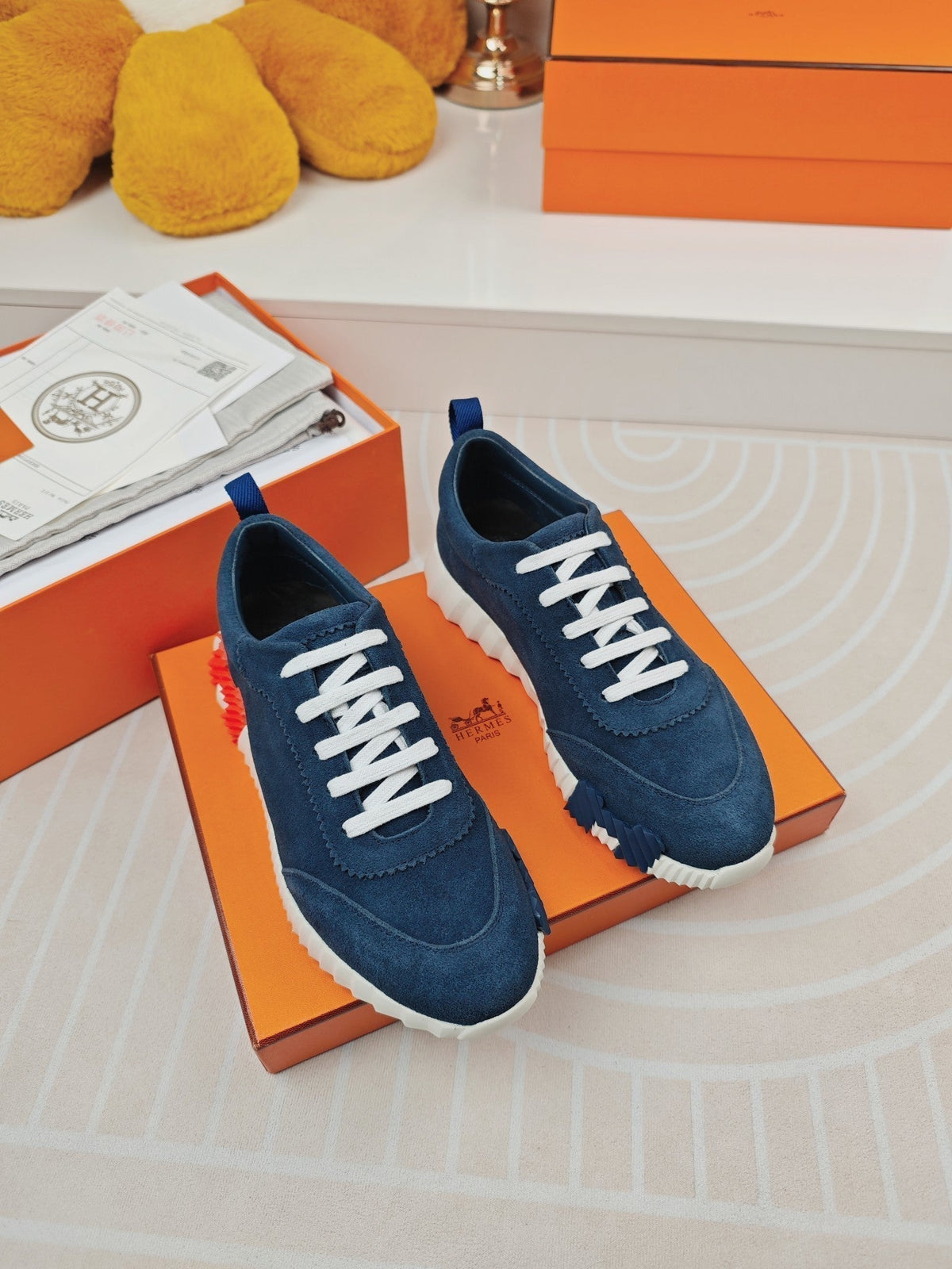Hermes Bouncing Sneakers Denim Calfskin