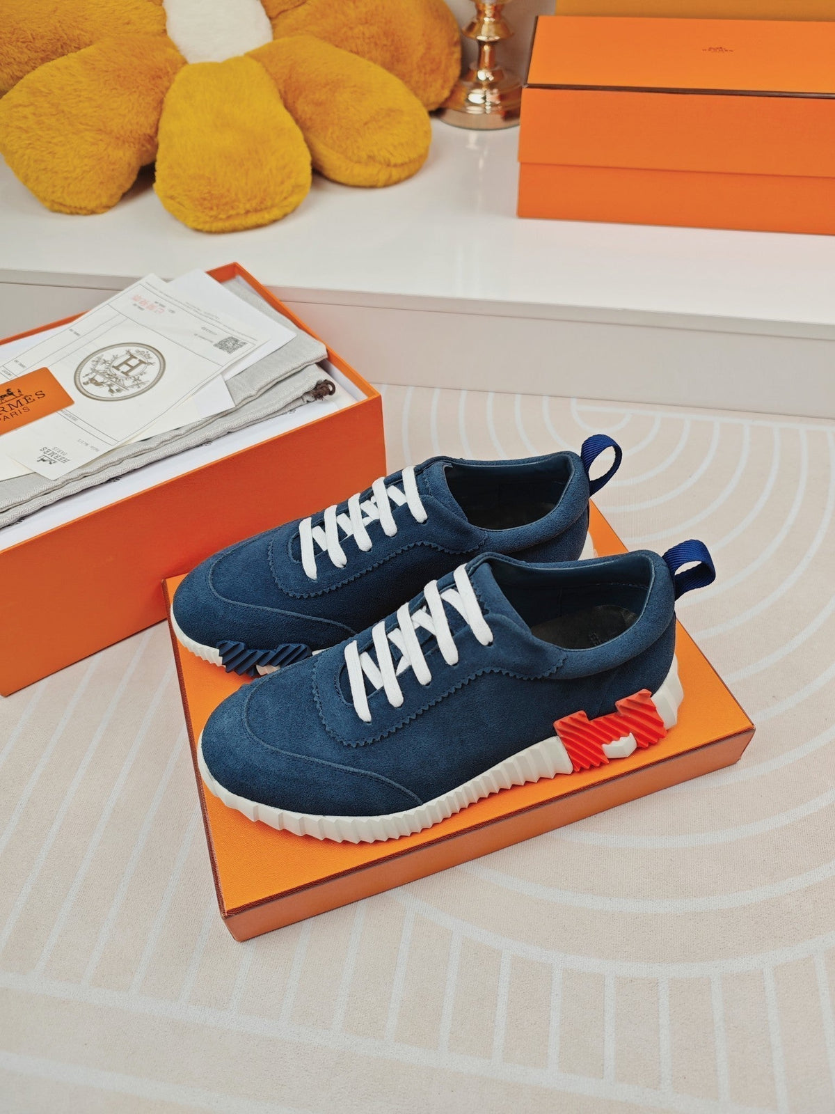 Hermes Bouncing Sneakers Denim Calfskin