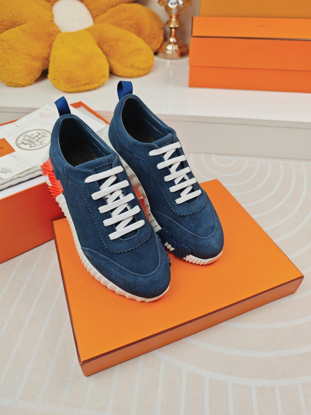Hermes Bouncing Sneakers Denim Calfskin