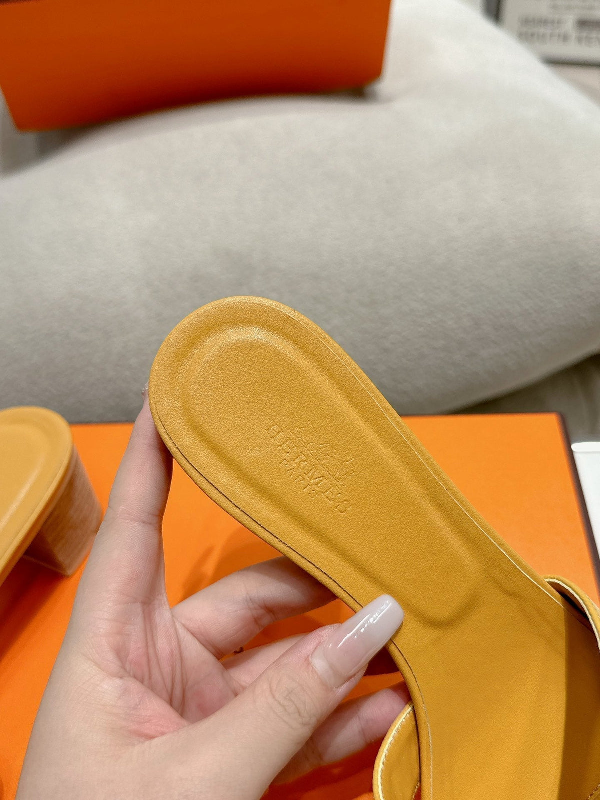 Hermes 0ASIS Sandal Caramel Calfskin Special