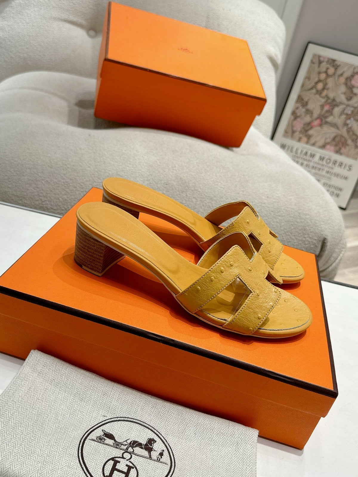 Hermes 0ASIS Sandal Caramel Calfskin Special