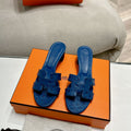 Hermes 0ASIS Sandal Navy Calfskin Special