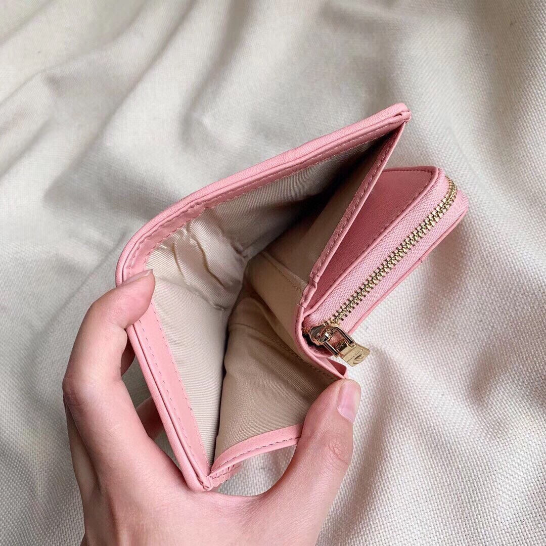 Small Wallet 13 in Light Pink Calfskin