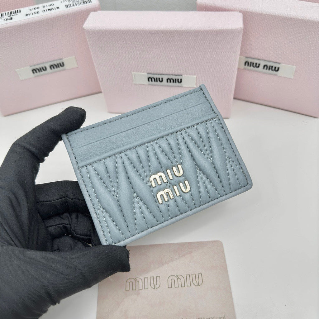 Small Cardholder 10 in Blue Pastel Lambskin