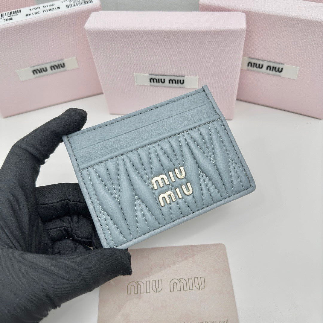 Small Cardholder 10 in Blue Pastel Lambskin
