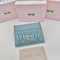 Small Cardholder 10 in Blue Pastel Lambskin