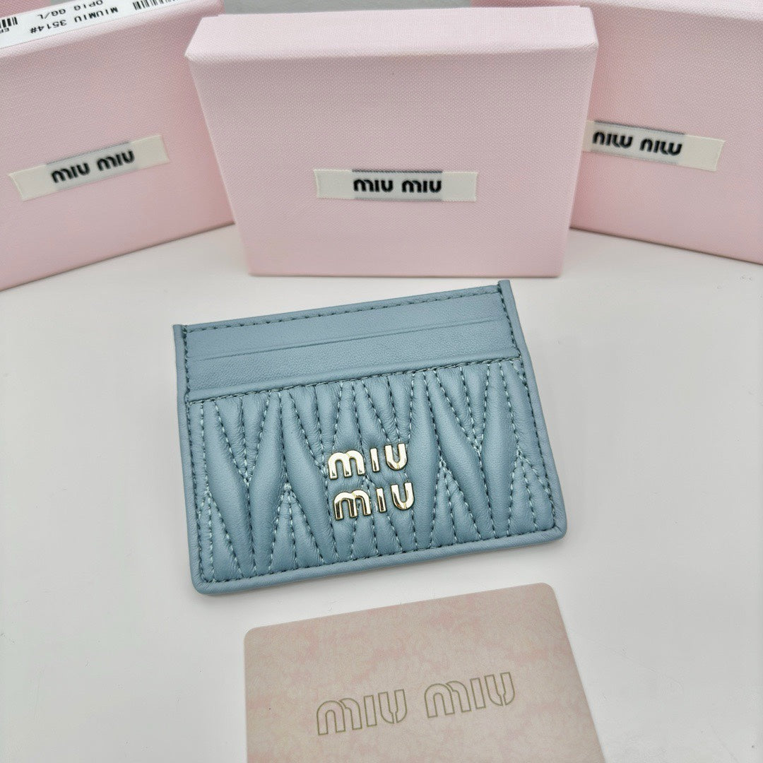 Small Cardholder 10 in Blue Pastel Lambskin