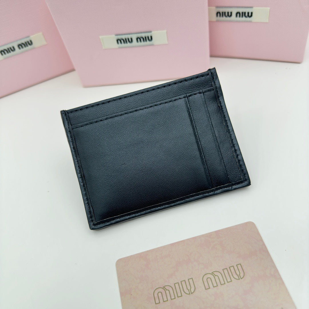 Small Cardholder 10 in Black Lambskin