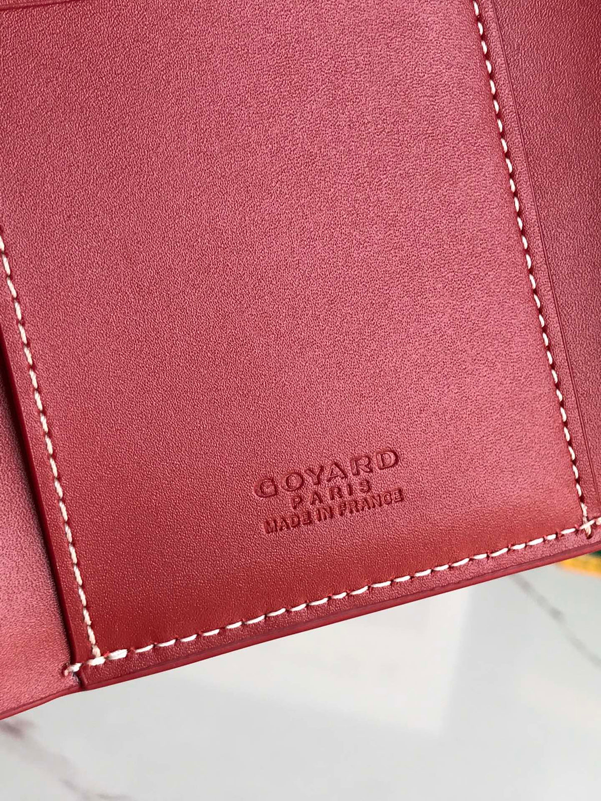 Goyard Saint-Gabriel Wallet 12 in Classic Red Calfskin and Goyardine Canvas