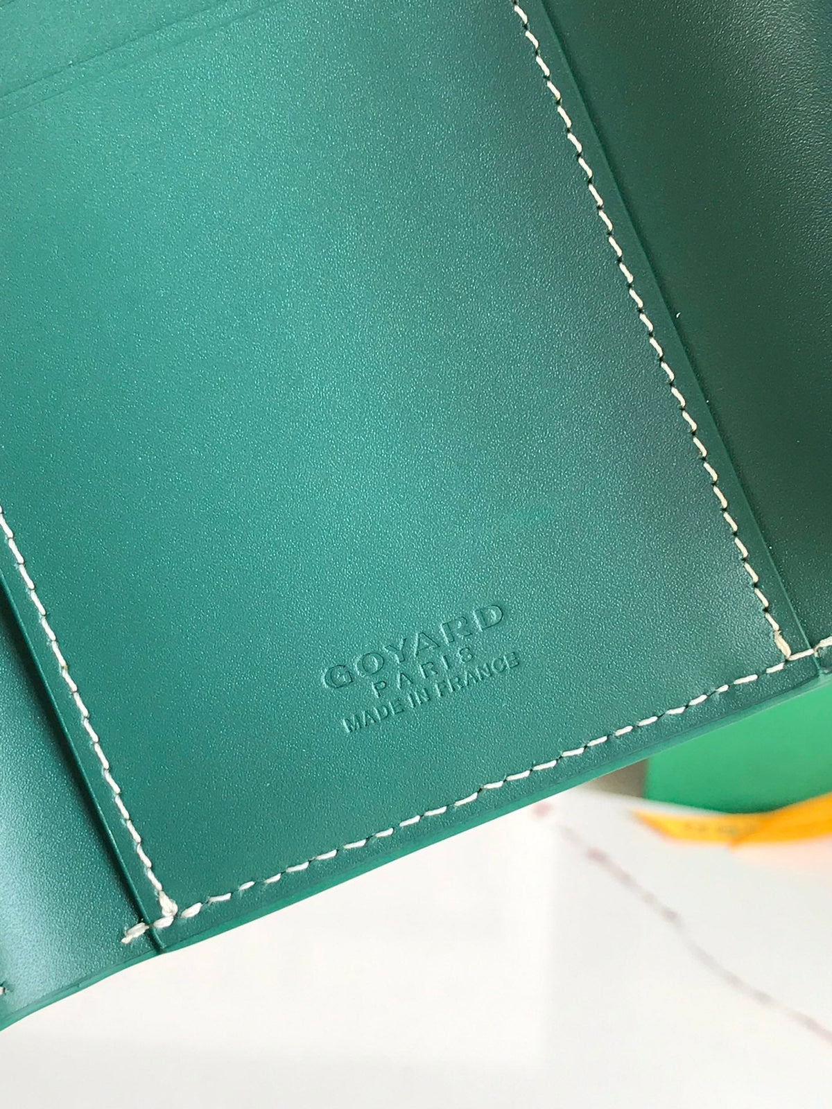 Goyard Saint-Gabriel Wallet 12 in Green Calfskin and Goyardine Canvas