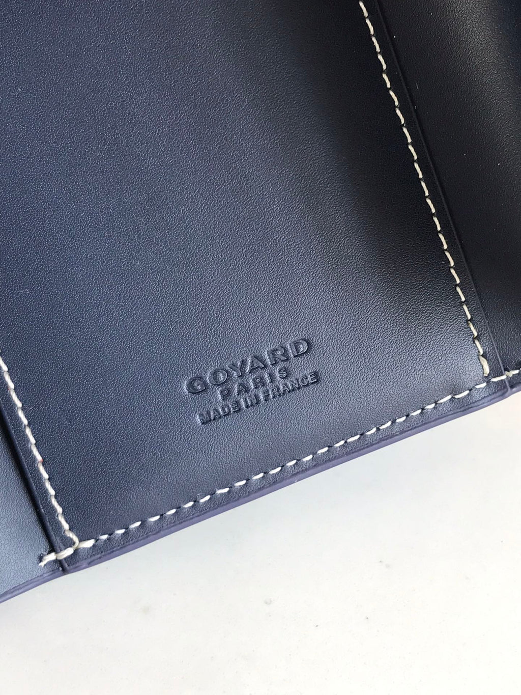 Goyard Saint-Gabriel Wallet 12 in Navy Blue Calfskin and Goyardine Canvas