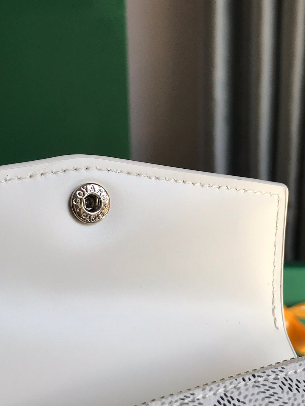 Goyard Saint-Gabriel Wallet 12 in White Calfskin and Goyardine Canvas