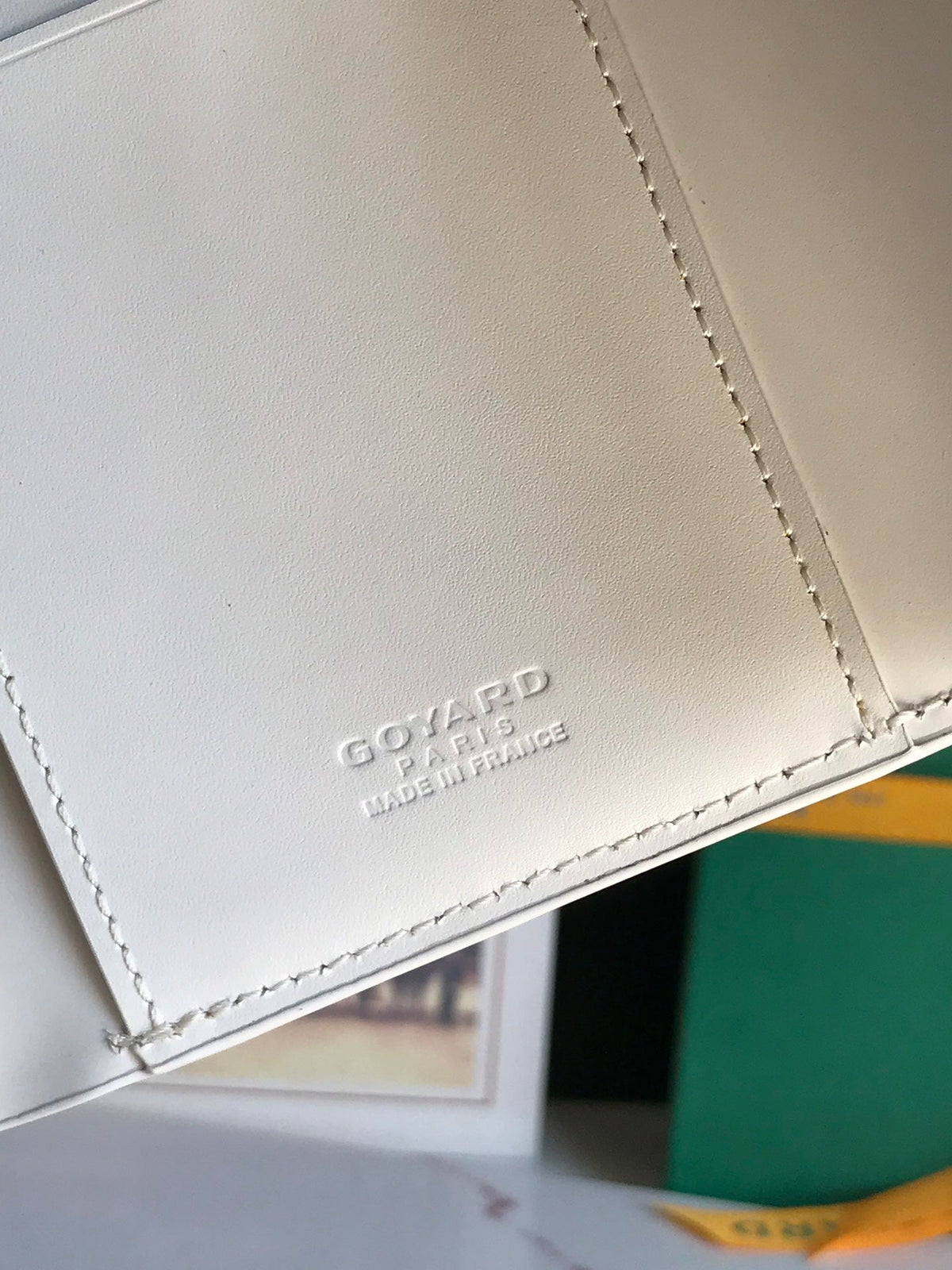 Goyard Saint-Gabriel Wallet 12 in White Calfskin and Goyardine Canvas