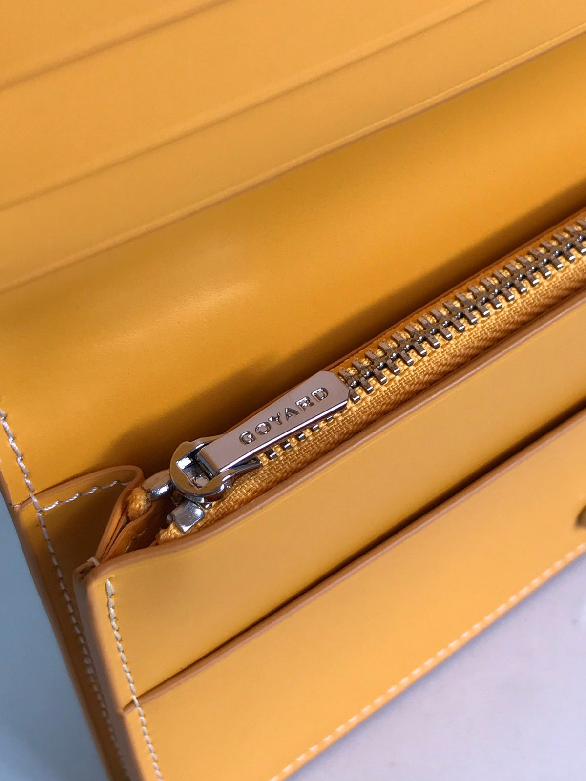 Goyard Richelieu Wallet 19 in Yellow Goyardine Canvas