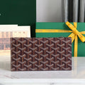 Goyard Richelieu Wallet 19 in Wine Red Goyardine Canvas