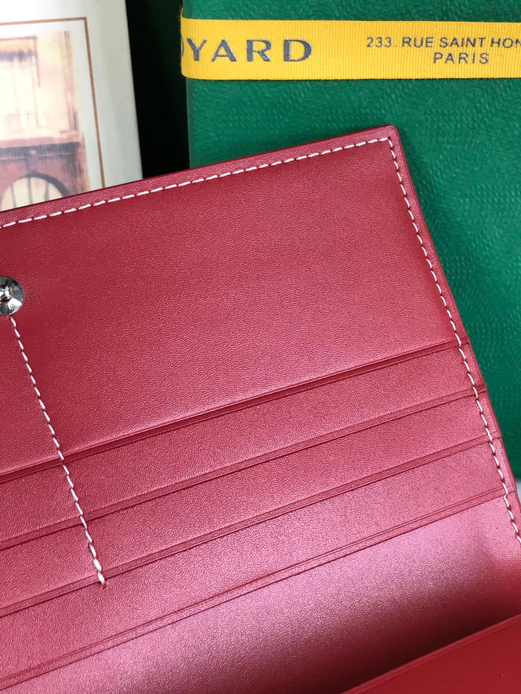 Goyard Richelieu Wallet 19 in Classic Red Goyardine Canvas