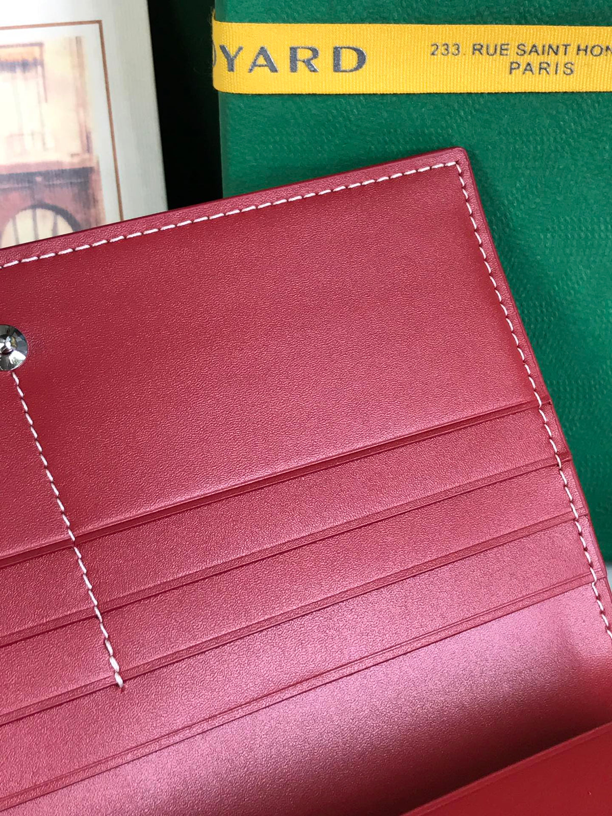 Goyard Richelieu Wallet 19 in Classic Red Goyardine Canvas