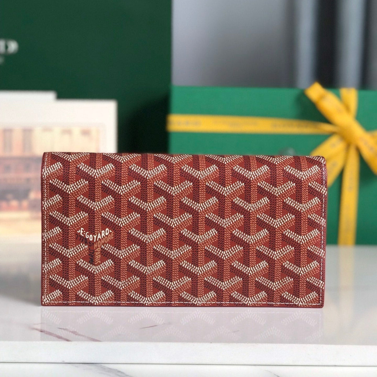 Goyard Richelieu Wallet 19 in Classic Red Goyardine Canvas
