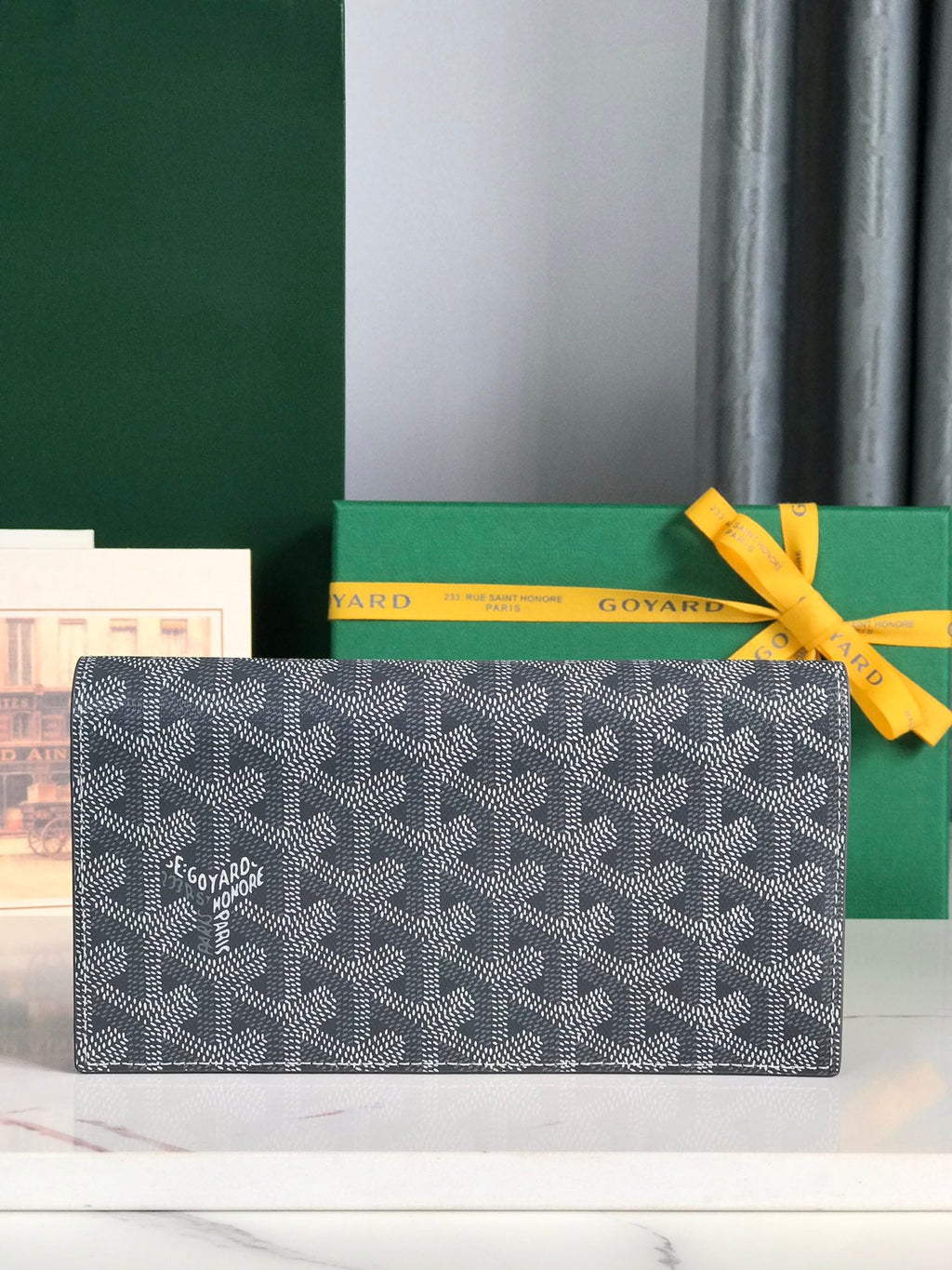 Goyard Richelieu Wallet 19 in Gray Goyardine Canvas