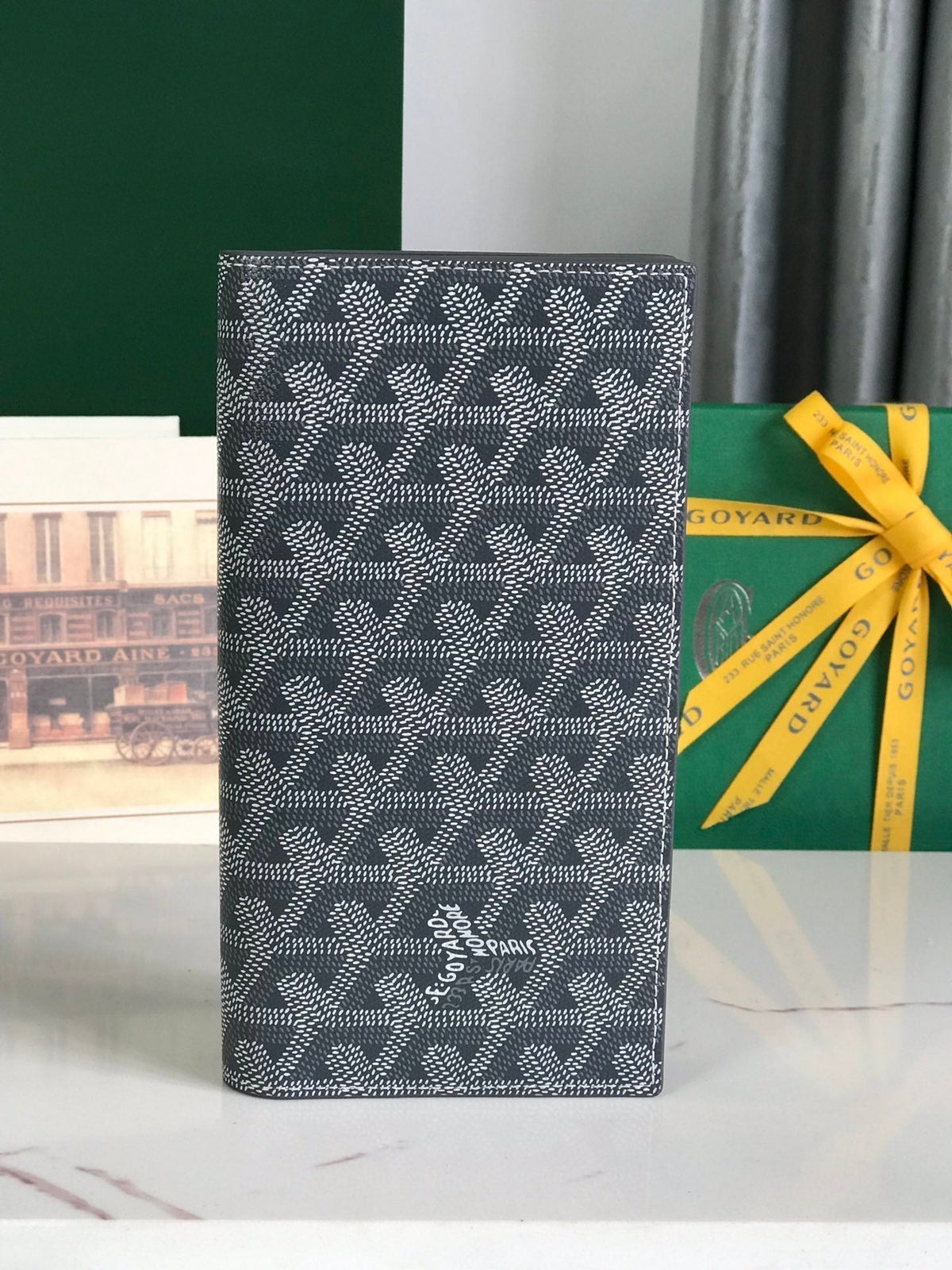 Goyard Richelieu Wallet 19 in Gray Goyardine Canvas