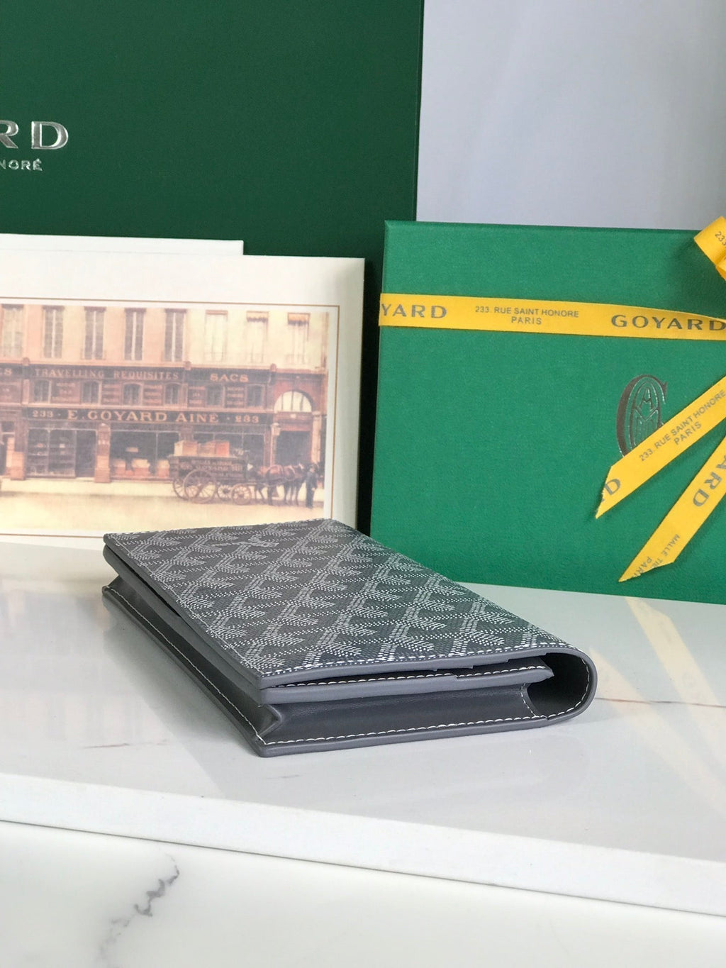 Goyard Richelieu Wallet 19 in Gray Goyardine Canvas