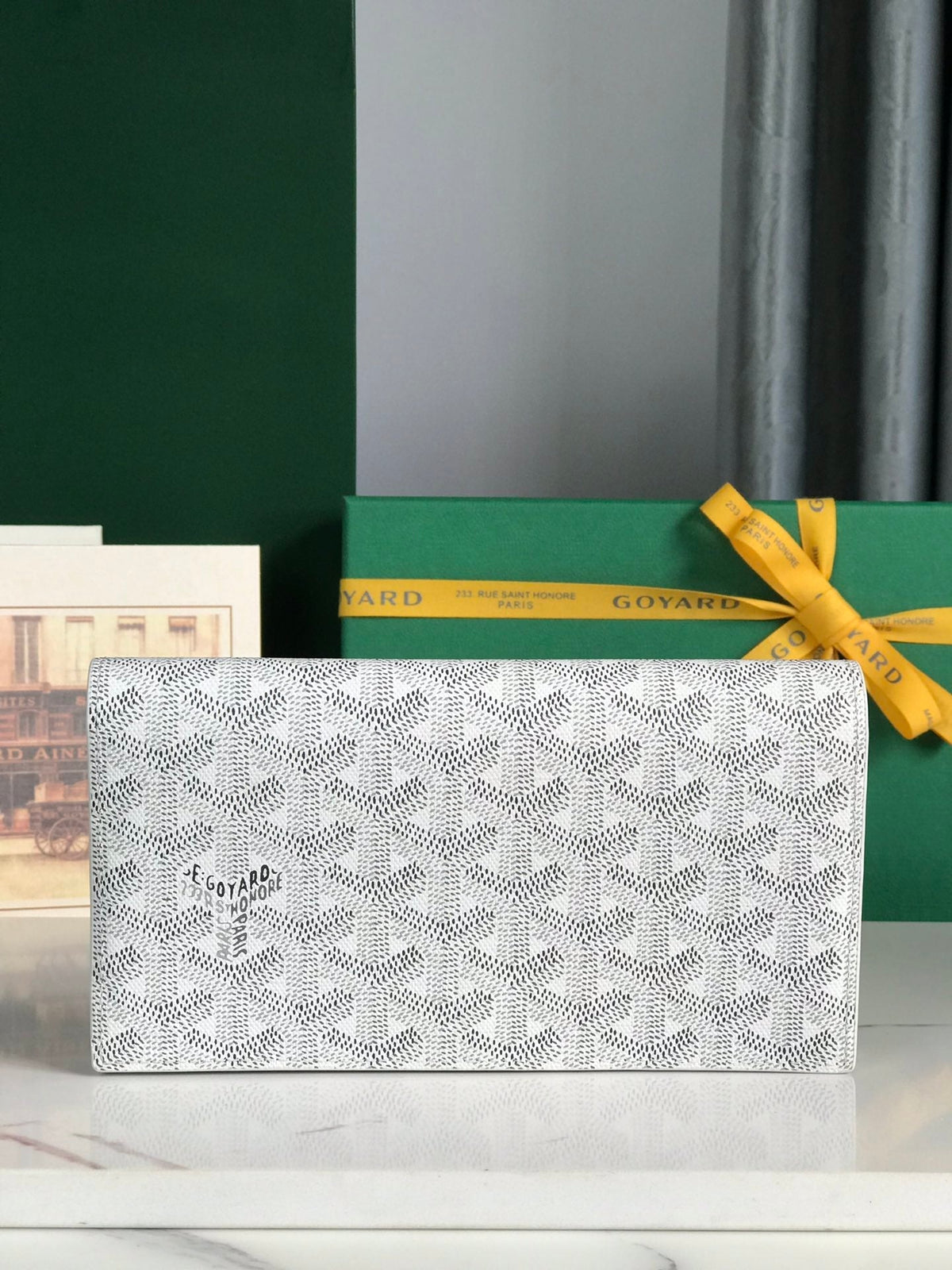 Goyard Richelieu Wallet 19 in White Goyardine Canvas