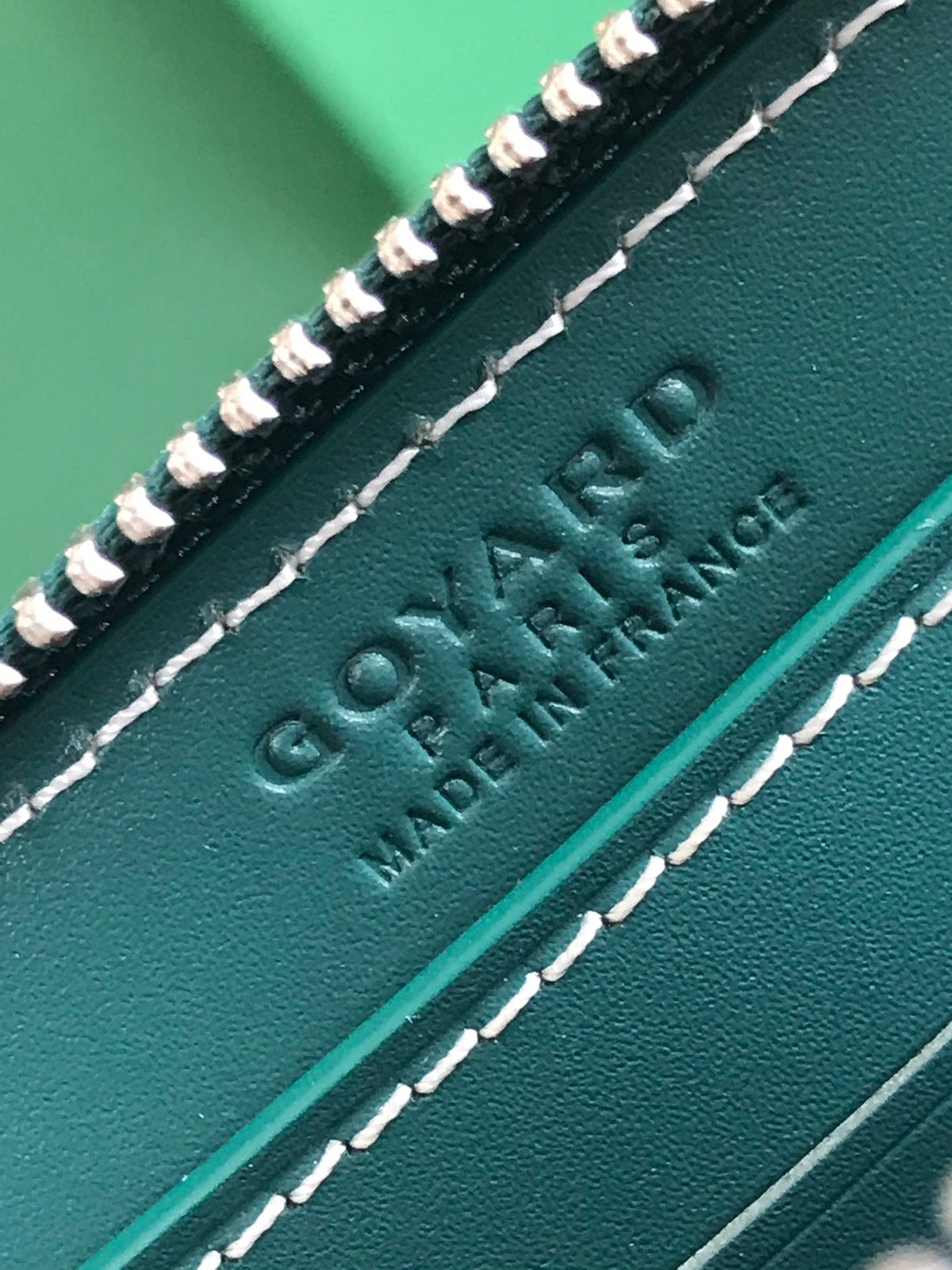 Goyard Matignon Mini Wallet 11 in Green Goyardine Canvas and Calfskin